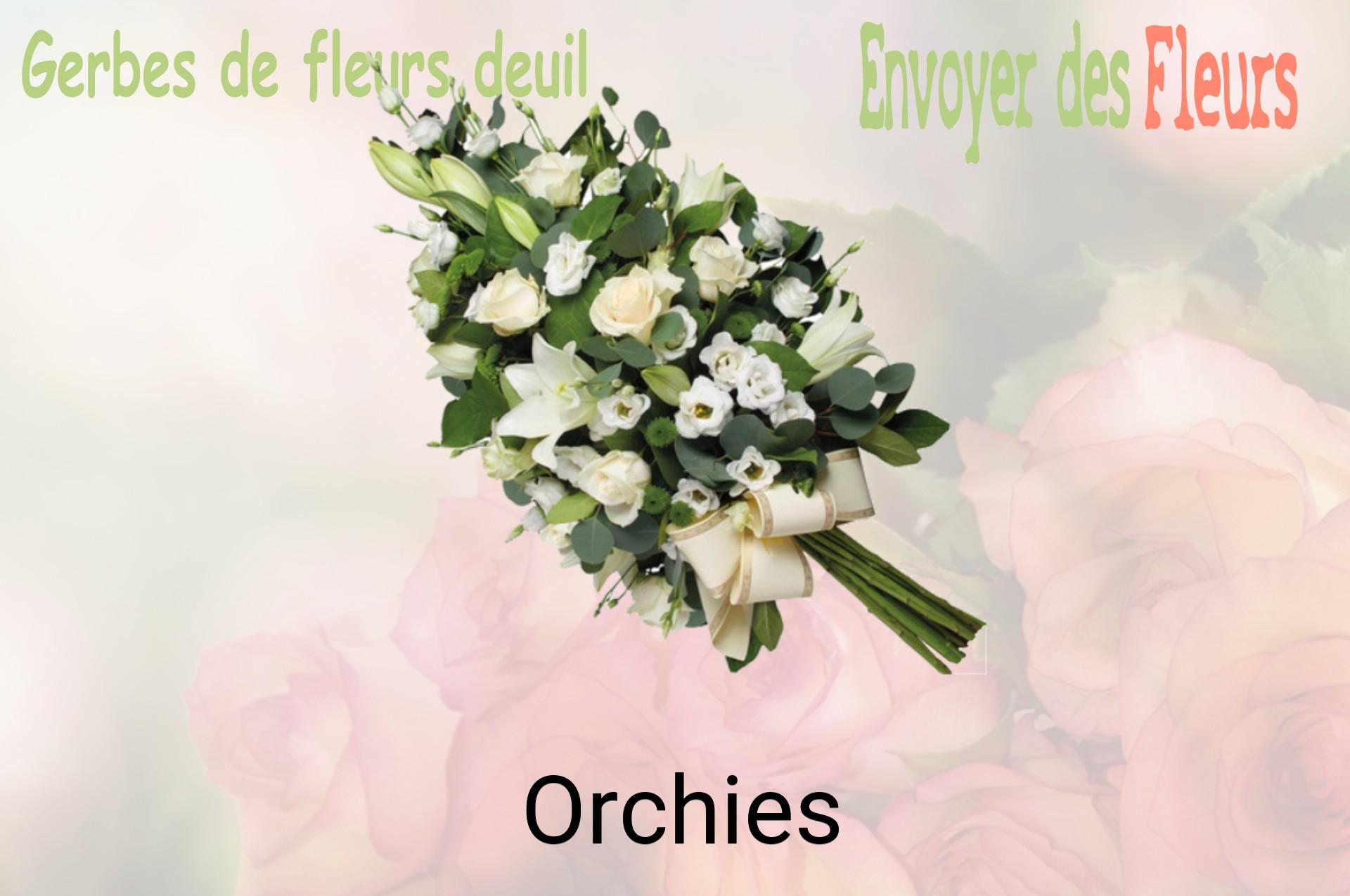 Gerbe de fleurs de deuil livrée à Orchies